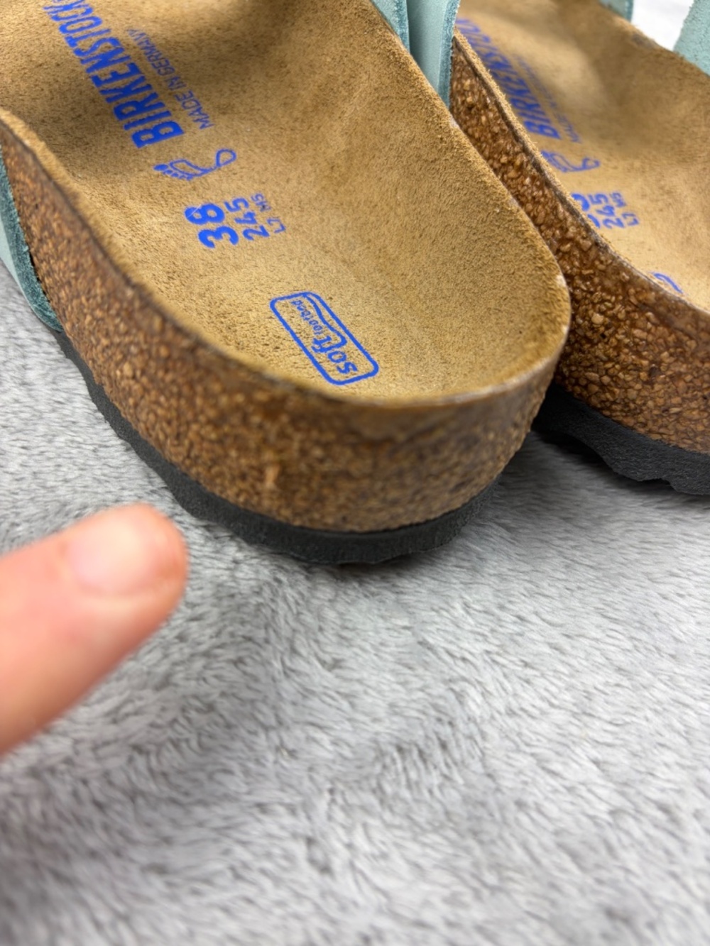 BIRKENSTOCK Soft Footbed 3-Strap Slide Sandals Women's Size 38 NEW - Picture 8 of 9